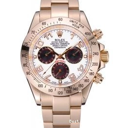 AAA Replica Watches with Bracelet Daytona White 622548 Cosmograph Subdials Gold Black Rolex 0716